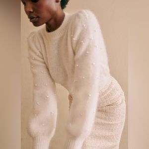 Sézane Perle Jumper in Ecru